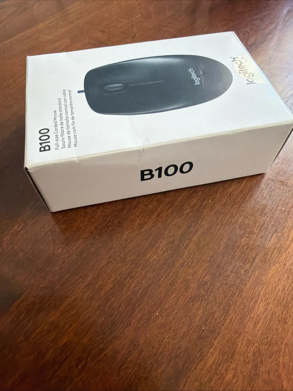 Logitech B100 Black USB Corded Wired Mouse For Computers And Laptops - NEW